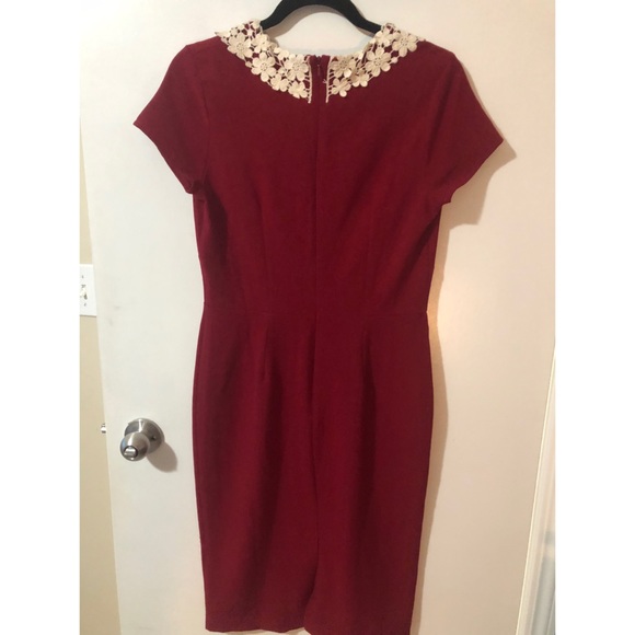 Vintage Looking Lace Collared Dress. - Picture 2 of 3